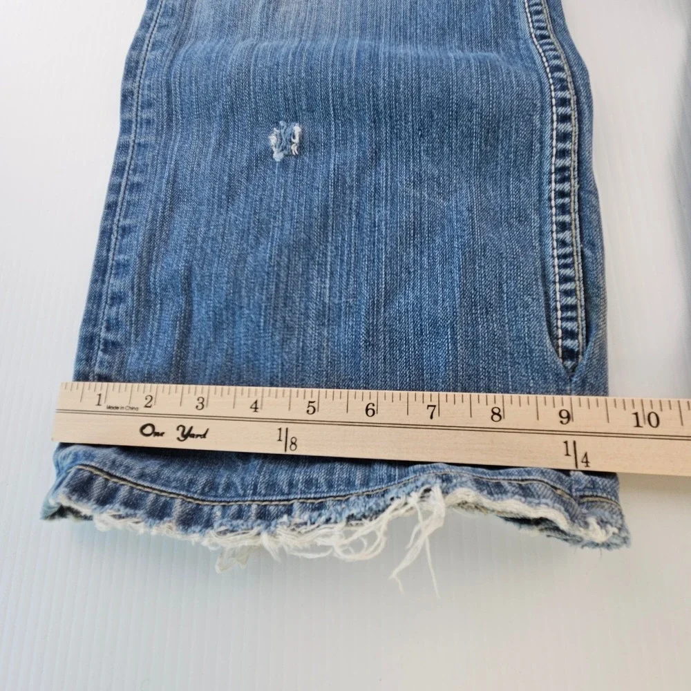 BKE Tyler Mens 33x32 Distressed Thrashed Jeans Baggy Y2K Grunge Skater Denim